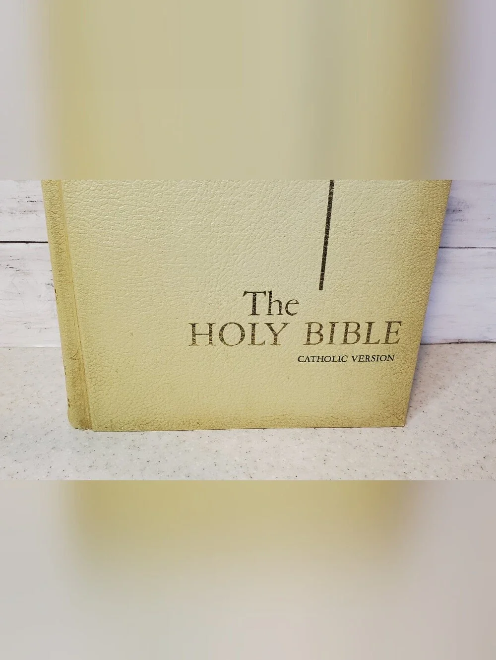 Vintage 1963 Catholic Holy Bible Good Counsel Confraternity Hardcover Gold Edge